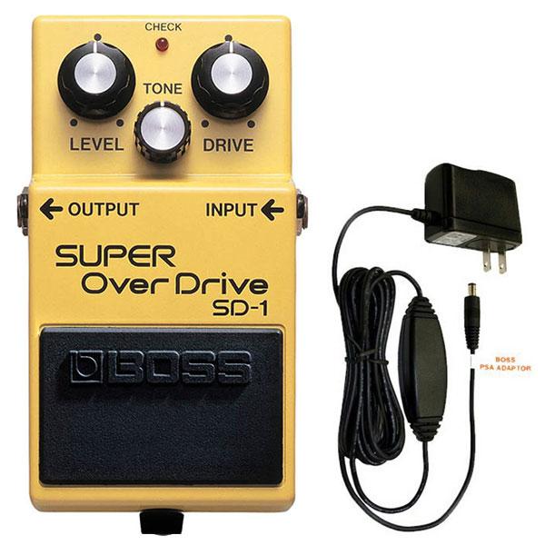 ギター BOSS SD-1 PSM-5 PSA-100 BOSS ボス SD-1 Super OverDrive + 純正アダプター PSA-100S2 セット