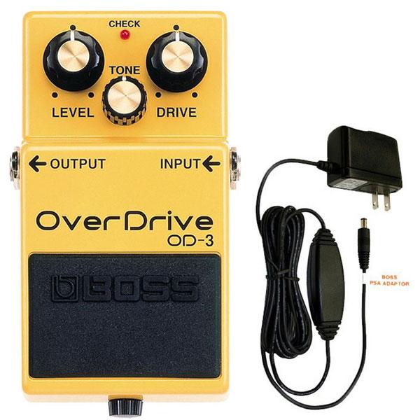 BOSS OverDrive OD-3 ギターエフェクター PSA100Sセット BOSS ボス OD-3 OverDrive オーバードライブ + 純正アダプター PSA
