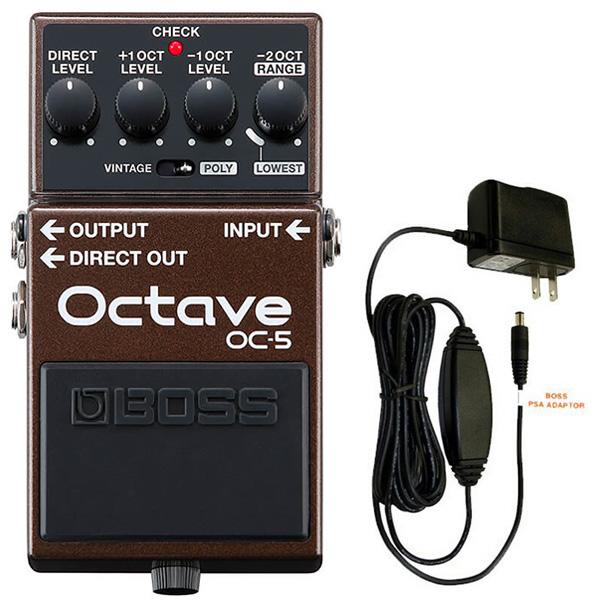 BOSS OC-5 & PSA-100S アダプターセット BOSS ボス OC-5 Octave オクターブ + 純正アダプター PSA-100S2 セット