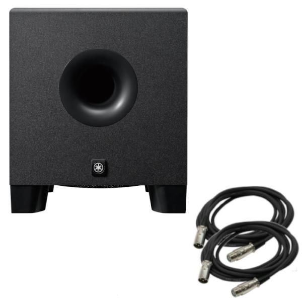 YAMAHA ヤマハ HS8S パワード サブウーファー  パワーアンプ内蔵 + 3m XLR-XLRケーブルx2