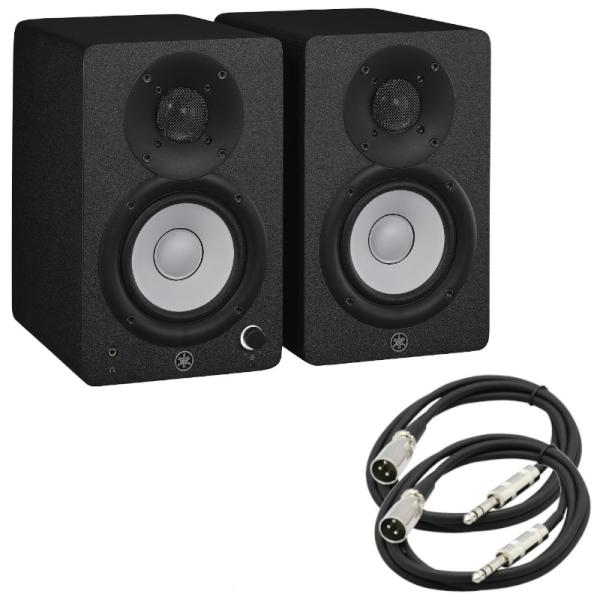 パワード スピーカー スタジオ モニター YAMAHA ヤマハ HS4B ブラック ペア + XLRオス/TRSフォーン 1.5mケーブル