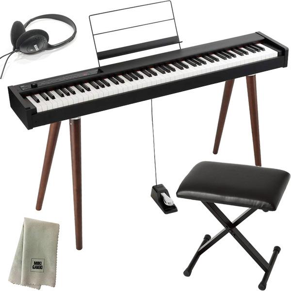KORG D1 専用スタンド&椅子 KORG D1 BK (ブラック) 【木製専用スタンド(ST-WL)、折りたたみ