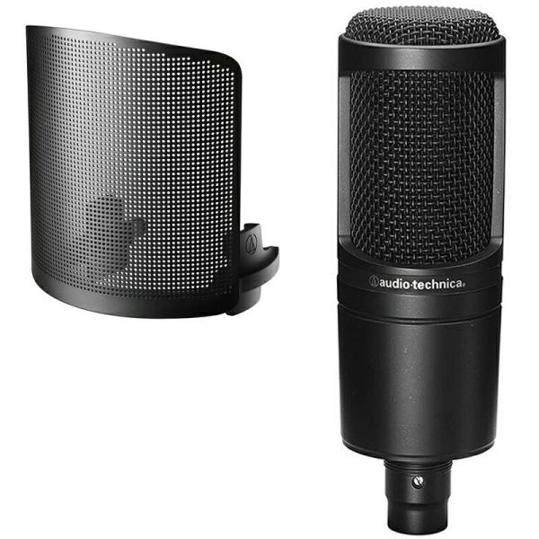 【在庫あり 即納可能】 audio-technica オーディオテクニカ コンデンサーマイク AT2020 + ポップフィルター AT8175