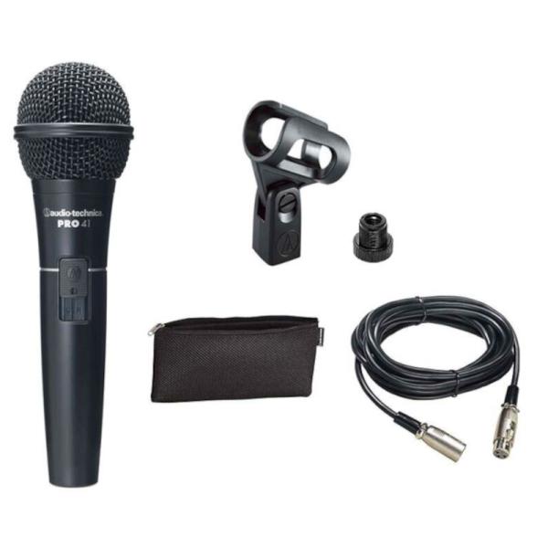他サイト： audio-technoca オーディオテクニカ PRO41 スイッチ付 ダイナミックマイク XLRケーブル 専用 ポーチ マイクイホルダー 付属の商品画像