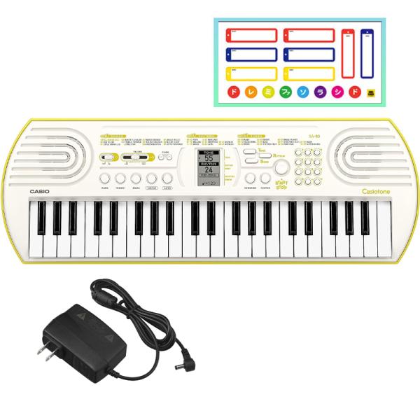 他サイト： CASIO (カシオ) SA-80 ミニ鍵盤キーボード 【専用ACアダプター、おなまえドレミシールセット】 Casiotone 44ミニ鍵盤 / SA76 後継モデルの商品画像