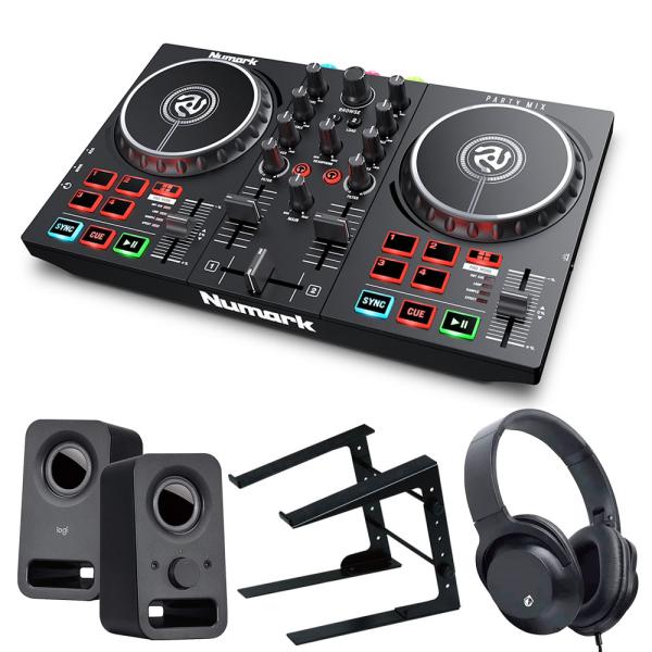 Numark DJコントローラー Party Mix 2 + ヘッドホンKHP + PCスタンド + 