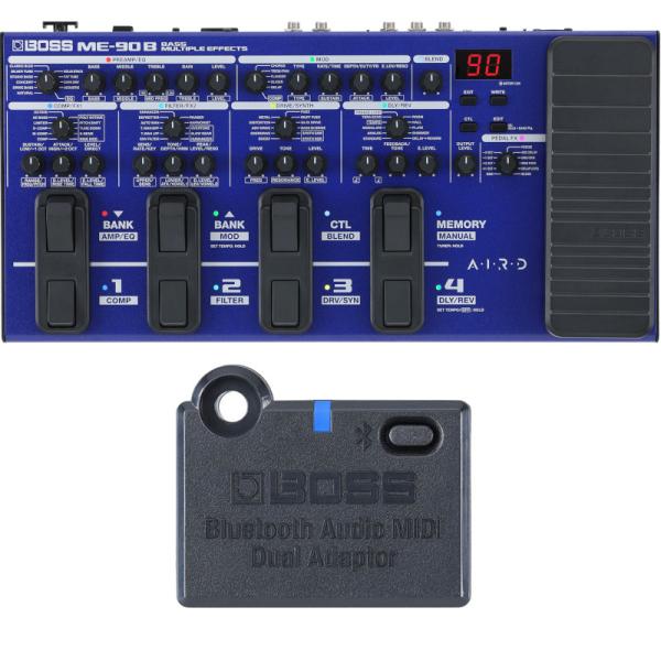 BOSS ボス ME-90B Bass Multiple Effects +  BT-DUAL Bluetooth Audio MIDI Dual Adaptor セット [マルチ・エフェクター]