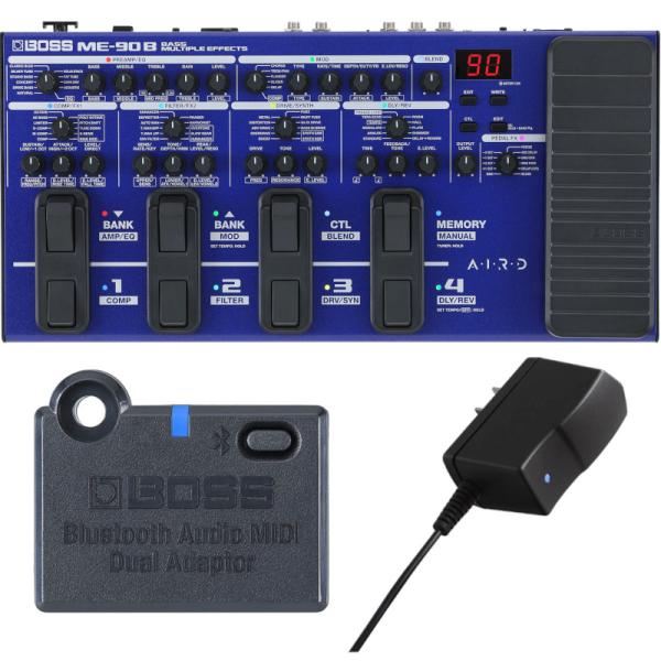 BOSS ボス ME-90B Bass Multiple Effects +  BT-DUAL + 純正アダプター PSA100S2 セット [マルチ・エフェクター]