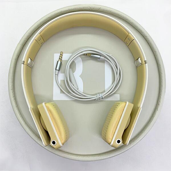 《中古品》SAL by amadana SAL-B1 クリーム ヘッドホン 音楽シェア機能搭載 マイク付き