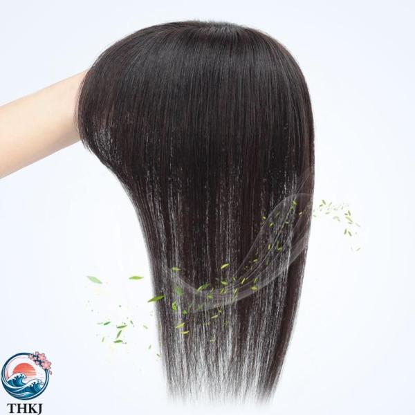 部分ウィッグ 女性用 総手植え ウィッグ ヘアーピース  調整可能 頭頂部 私元気 かつら レディース きれいめ 着回し 快適
