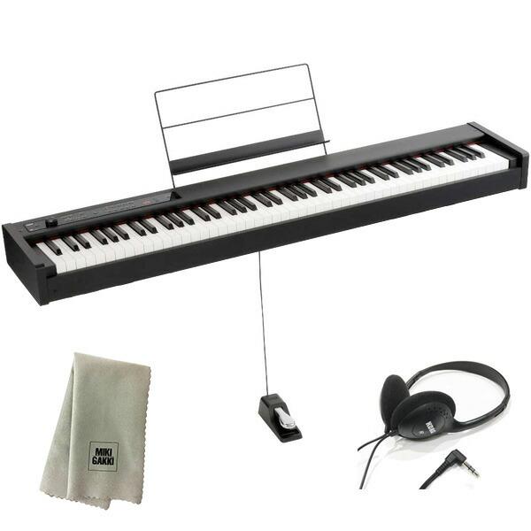 KORG D1 BK (ブラック) 【楽器クロスセット】 電子ピアノ 88鍵盤