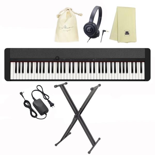 カシオトーン　ct-s100 スタンド付き CASIO（カシオ） CASIO CT-S1-76BK 【X型スタンド、ヘッドフォン(ATH