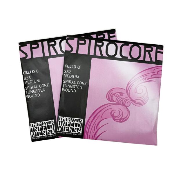 チェロ弦 SPIROCORE (スピロコア) G C線 【S32,S33 セット