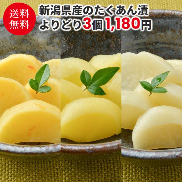 たくあん 漬物 新潟県産 たくあん漬け 4種セット 沢庵漬け 漬け物 ご飯のお供 ミキチャンネット ヤフー店 通販 Yahoo ショッピング