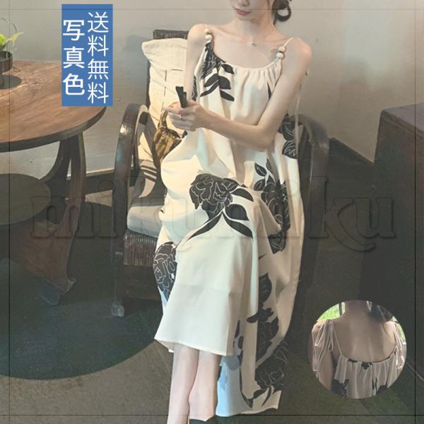 ワンピ 夏 レディース きれいめ ノースリーブ Aライン 花柄 プリント 通気性 透け感 着痩せ 透けない カジュアル ふんわり 上品 エレガント 送料無料