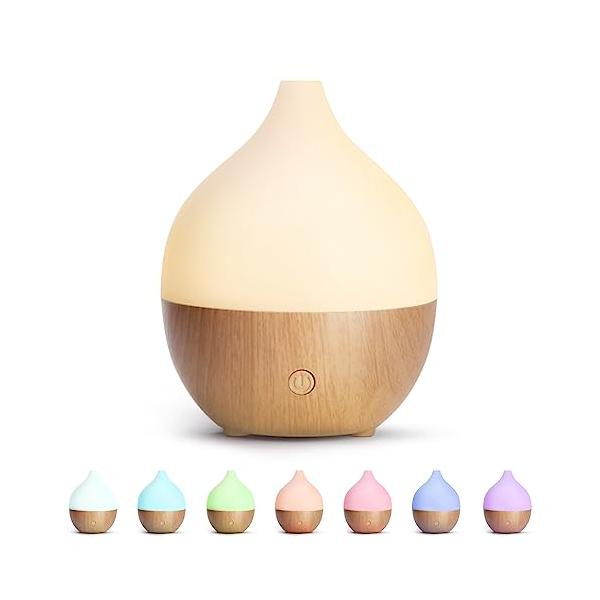 他サイト： SALKING 加湿器 卓上 小型 超音波加湿器 アロマディフューザー 100ml 静音 ６畳 コンパクト 8色LEDライト ライトナイト付 間の商品画像