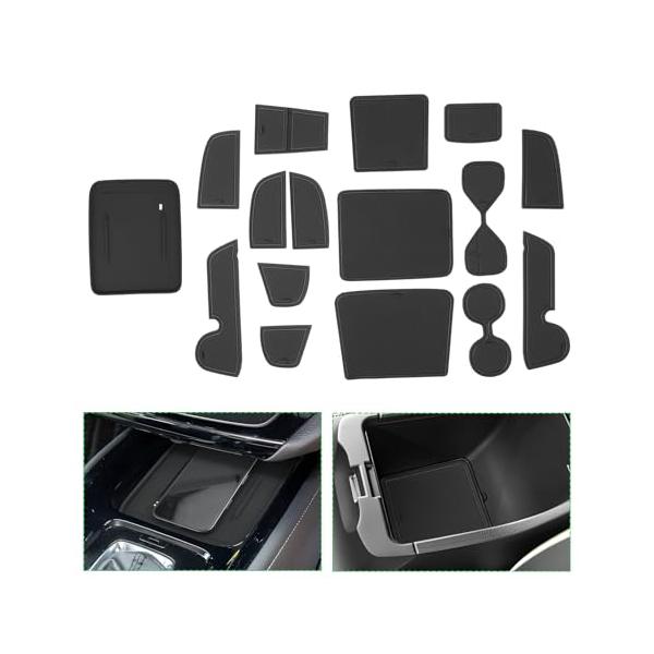 【GAFAT】ホンダ ヴェゼル 2代目 RV系 後期型 2024.4~専用 ドアポケット ラバーマット 15PCS &センターコンソール ワイヤ