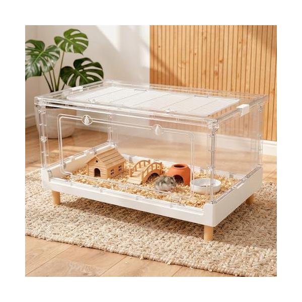 ゆ様売約済　Ruexue ハムスター　モルモット　小動物 ペット用 ケージ Ruexue ハムスターケージ＆モルモット、小動物ペット用の完全透明で