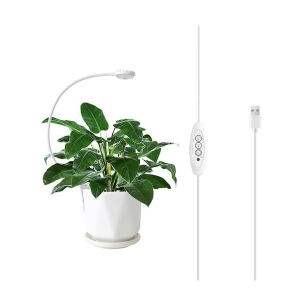 NISSYO【2025年最新型植物育成ライト・日本正規品】 植物育成ライト LED フルスペクトル 自動オン/オフ タイマー 3/6/12h 4