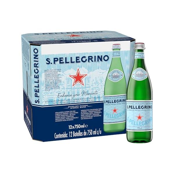 サンペレグリノ（S.Pellegrino）炭酸水 瓶 750mlｘ12本 [正規輸入品] イタリア産スパークリングウォーター