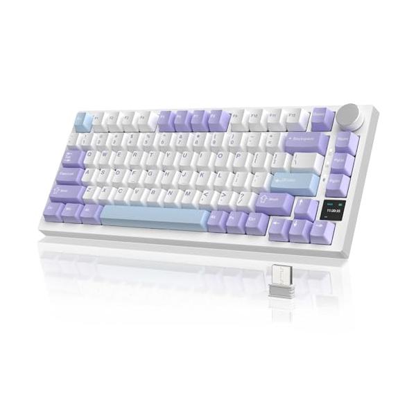 ATTACK SHARK x AJAZZ AK820PRO メカニカルキーボード テンキーレス 82キー75% 3モード 2.4Ghz/BT/有