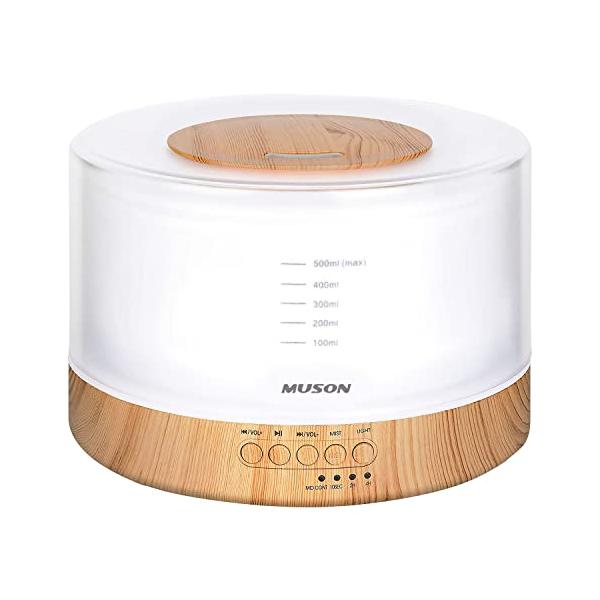 他サイト： MUSON(ムソン) 加湿器 卓上 超音波式 アロマディフューザー 500ML アロマ対応 花粉対策 静音 タイマー 大容量 上から給水 ナイトの商品画像