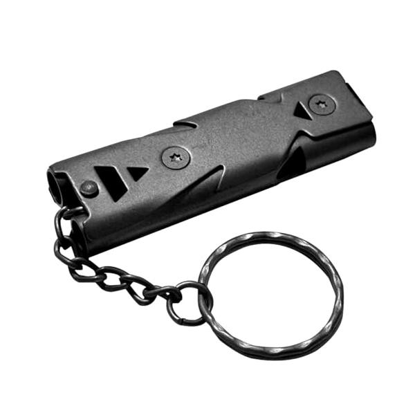 [AiO JAPAN] 熊よけ ホイッスル 120デシベル 笛 爆音 災害用 防犯 スポーツ (ブラック) [並行輸入品]