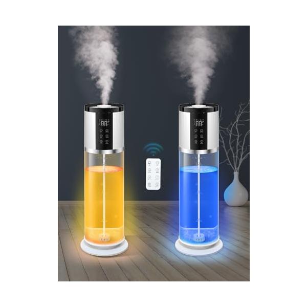 加湿器 大容量 12L 【2025新モデル 加熱＆超音波式 5重除菌浄化 8段階