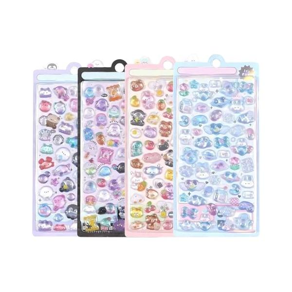 カワイイ混色/-/PAVIKE01・【セット内容】立体シールが4枚含まれており、それぞれに数十種類の異なるパターンがあり、さまざまなニーズを満たすことができます。・【デザイン】高品質のエポキシ樹脂素材で作られており、独特の透明感と立体感を備...