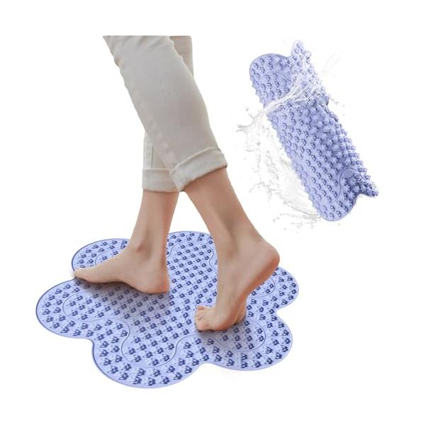 花形ブルー/45CM/-・Size:45CMColor:花形ブルー・【快適なシリコン素材】柔らかく弾力性のある高品質シリコンを使用。足裏に優しい刺激を与えながら、耐久性にも優れています。・【コンパクトで収納便利】折りたたみ可能な設計で、使用...