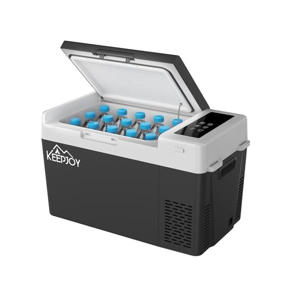 KEEPJOY 車載冷蔵庫 24L ポータブル冷蔵庫 コンプレッサー式 急速冷凍
