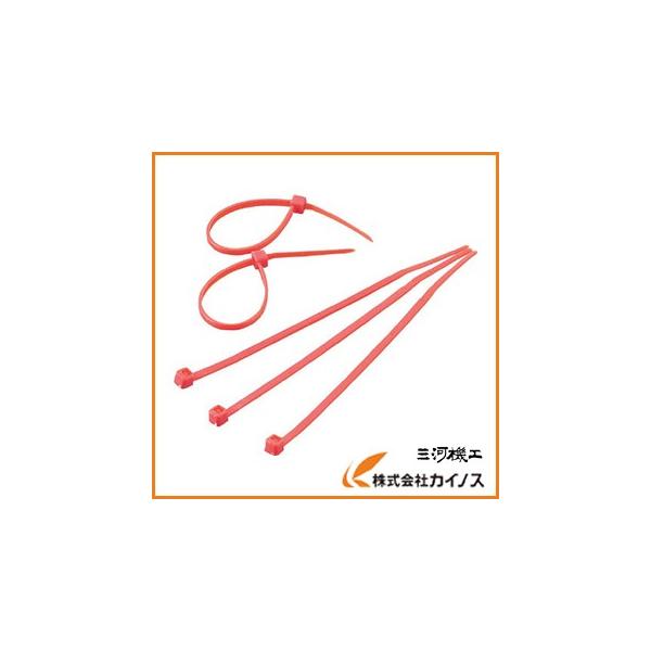 TRUSCO ケーブルタイ 幅7.6mmX長さ380mm最大結束φ108 赤 TRCVR-380 R