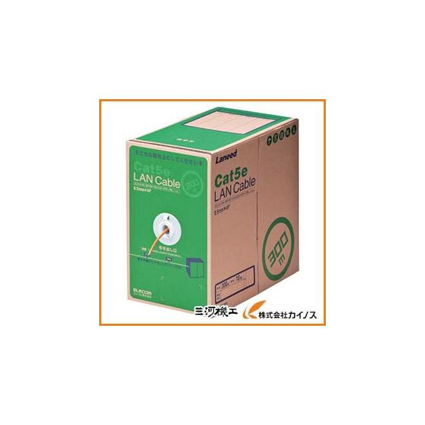 送料無料】 エレコム EU RoHS指令準拠LANケーブル CAT5E 300m オレンジ