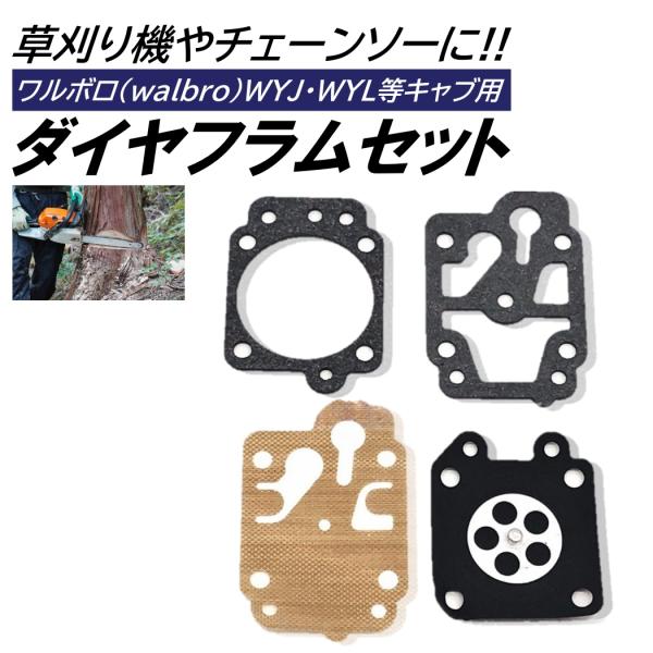 ■入数：1セット■素材：紙製■サイズ（約）：説明画像参照■草刈り機、刈払機、チェンソーによく使われるキャブレター修理用の互換部品!!■ワルボロＷＹＪ・ＷＹＬ等のタイプ、その他ＷＹＫキャブの一部にも適合します。■同タイプのキャブでもパーツが異...
