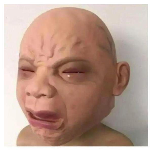 送料無料 泣き顔マスク 面白マスク 赤ちゃんマスク ハロウィン