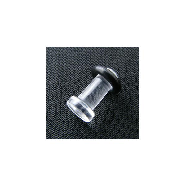 ボディピアス アクリル シングルゴムプラグ(クリア) １０〜１６G ASP10-16