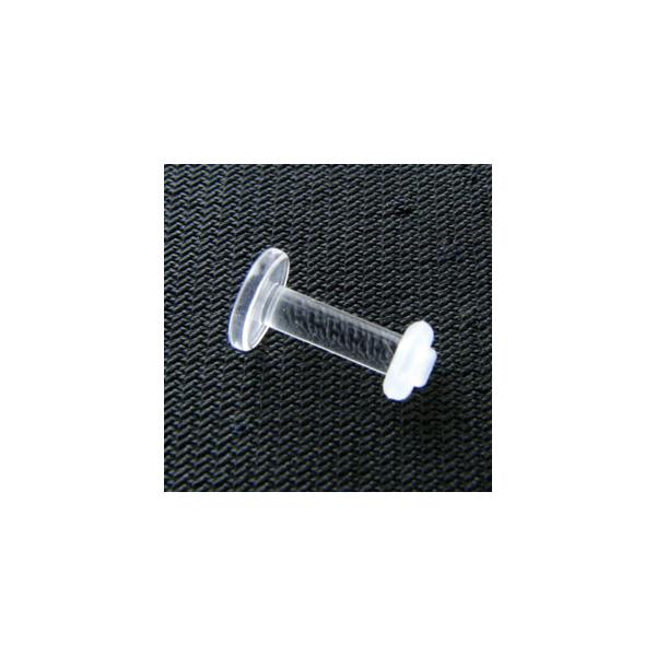 ボディピアス アクリル シングルゴムプラグ(クリア) １２〜１６G ASP12-16