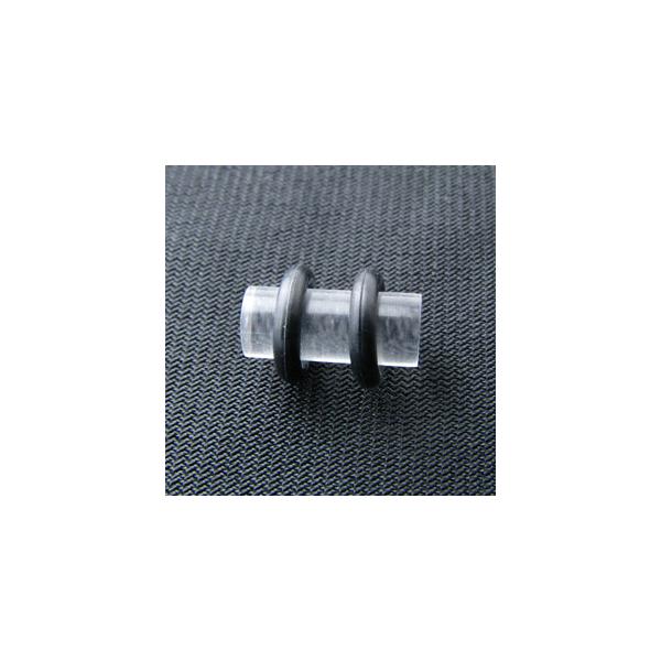 ボディピアス アクリル ダブルゴムプラグ(クリア) ４〜８G AWP4-8