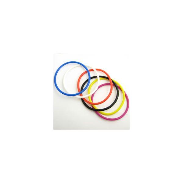 ブレスレット カラー ラバー製 リング形ブレスレット中(3mm)2本セットKGB401