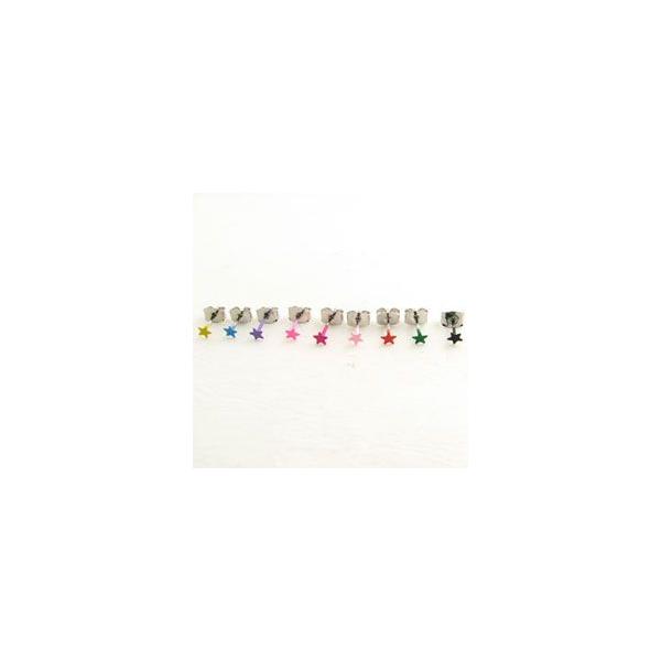 ピアス スター 星 カラー スタッド カジュアルピアス ９色 KP25001