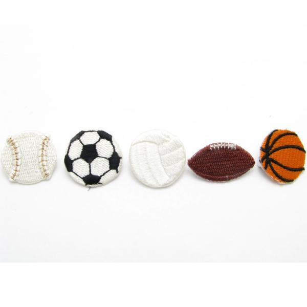ブローチ スポーツ サッカー バレー 野球 ラグビー バスケットボール 刺繍 ワン バッチ KS50014
