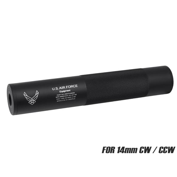 ★☆★ 5,500円以上ご購入で送料無料 ★☆★[2WAY 14mm正/逆ネジ対応 アルミ製198mmサイレンサー]●商品名 ： MILITARY-BASE(ミリタリーベース)198mm アルミサイレンサー BK●商品番号 ： H2808B...