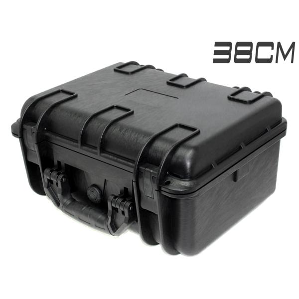 H8013B18L MILITARY-BASE (ミリタリーベース) ウォータープルーフ ダブルスタック ハードガンケース 18L 38cm BK