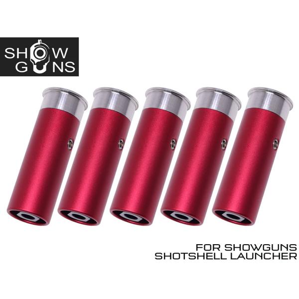 ★☆★ 当商品は全国一律送料無料で配送可能 ★☆★[20mmショットシェル型のランチャーカート]●商品名 ： SHOWGUNS 20mm ガスショットシェル レッド 5本セット●商品番号 ： SHG-SHE-0002●ブランド ： SHOW...