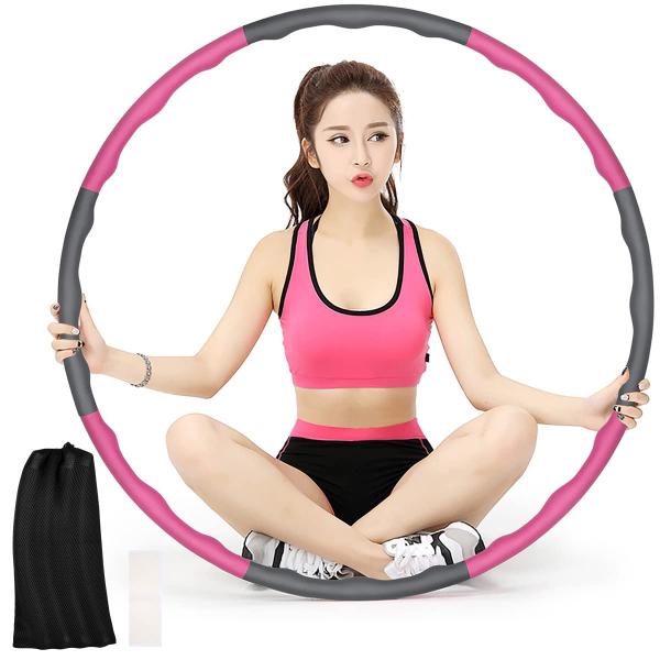 HOUSMART フラフープ ダイエット用 大人用   サイズ調整可 組み立て式 ダイエット 人気 体操用品 ウエスト くびれ 引き締め 有酸素運動 サイ