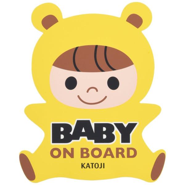 カトージ 乗車中プレート BABY イエロー 1個 (x 1) 59004