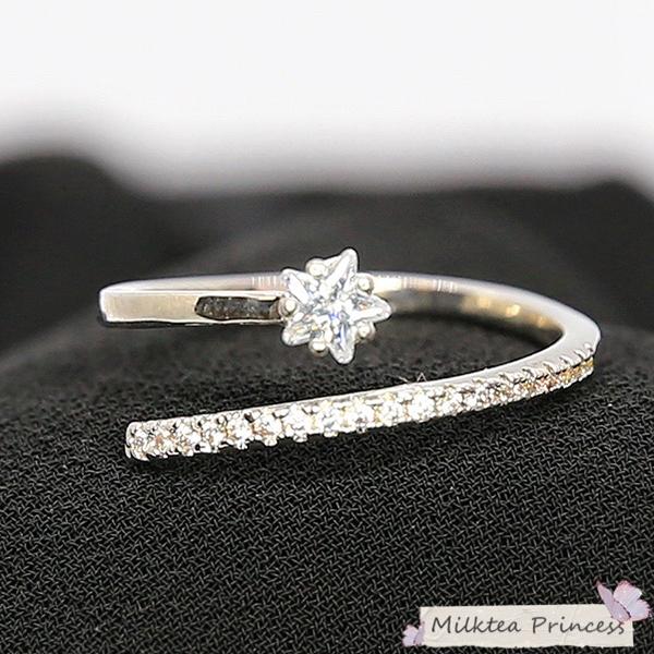 指輪 リング レディース キラキラ 星 シンプル おしゃれ 安い フリーサイズ Mp003 Milktea Princess 通販 Yahoo ショッピング