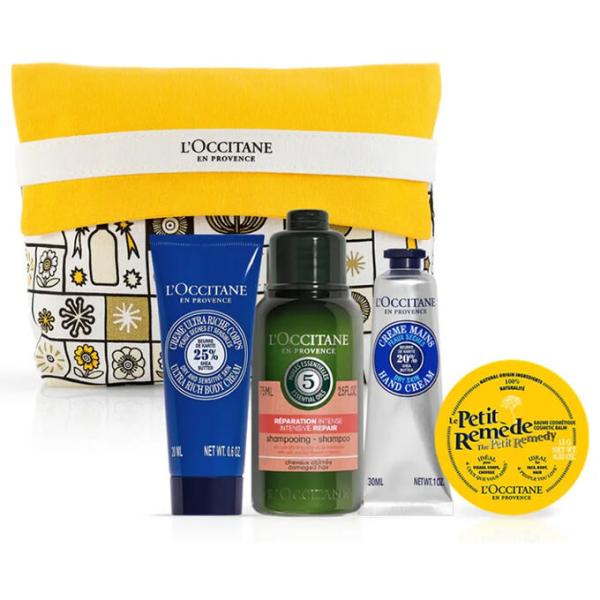 L'OCCITANE 4点セット L'OCCITANE ロクシタン リペア セット 4点＋ポーチ付き : Milky