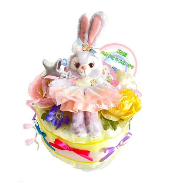 発送方法：クロネコヤマト便又は佐川急便にて※配送会社は当店にて決めさせて頂きます。大きさ：直径　約26ｃｍサイズ、高さ　約17ｃｍ内容　：パンパース(テープタイプ)使用（新生児１5枚・Sサイズ１4枚・Mサイズ１0枚より選択）カラー:ブルー＆...