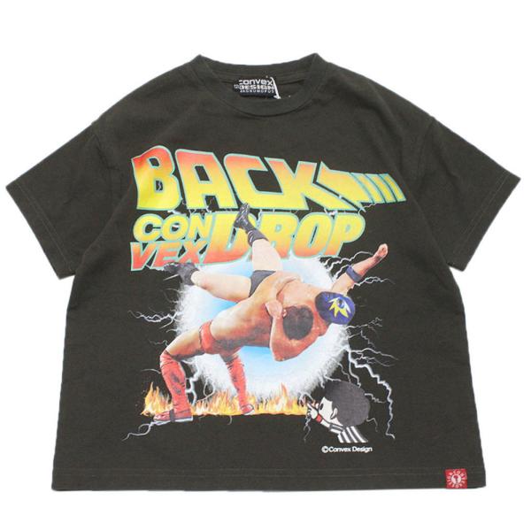 セール 「70%OFF」 半袖Tシャツ "コンベックス CONVEX" ヴィンテージ加工/ レスリング/WIDE-T チャコール(23)